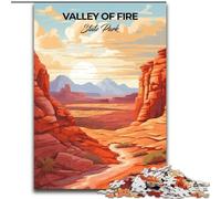 Puzzle 1000 pièces pour Adolescents et Adultes Parc d'État de Valley of Fire, adapté aux Personnes de 14 Ans et Plus Jeux éducatifs Cadeaux Secret Santa 26x38cm