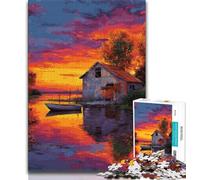 Puzzle 1000 pièces pour Adolescents et Adultes, Paysage Coucher de Soleil, Jeux éducatifs, décoration Murale, Cadeaux d'anniversaire et de Noël Uniques (Taille 75x50cm)