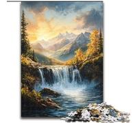Puzzle 1000 pièces pour Adolescents et Adultes, Paysage de Cascade, Jeux éducatifs, décoration d'intérieur, idéal comme Cadeau pour Toute la Famille, 50x75cm