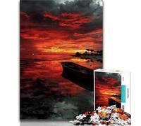 Puzzle 1000 pièces pour Adolescents et Adultes, Paysage de Coucher de Soleil, Jouet éducatif Anti-Stress, Superbes Cadeaux et Jouets (Taille 38x26cm)