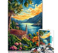 Puzzle 1000 pièces pour Adolescents et Adultes Paysage Urbain Italien Puzzle 1000 pièces, Jeu Familial Anti-Stress, défi Difficile, adapté aux Couples 26x38cm