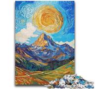 Puzzle 1000 pièces pour Adolescents et Adultes Peinture de Montagne par Van Gogh Design Vibrant et Unique Expérience de Puzzle relaxante et stimulante 26x38cm