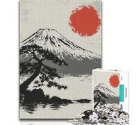 Puzzle 1000 pièces pour Adolescents et Adultes Peinture de Paysage Japonais 1000 pièces pour Adultes idéal comme Cadeau pour Toute la Famille à partir de 14 Ans 38x26cm