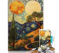 Puzzle 1000 pièces pour Adolescents et Adultes Peinture par Ciel étoilé Puzzles pour Adultes défi Difficile Affaire comme Cadeaux pour Toute la Famille 38x26cm