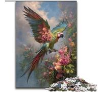 Puzzle 1000 pièces pour Adolescents et Adultes Perroquet, Jouet éducatif intellectuel décompressant, Cadeau d'anniversaire 38x26cm