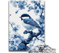 Puzzle 1000 pièces pour Adolescents et Adultes Petit Oiseau Bleu Design Vibrant et Unique Expérience de Puzzle relaxante et stimulante 50x75cm