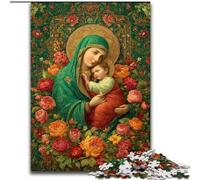 Puzzle 1000 pièces pour Adolescents et Adultes Portrait de Marie la Mère, Aide Le Cerveau à exercer des Jouets addictifs pour cultiver la Patience et améliorer la mémoire (Taille 26x38cm)