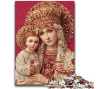 Puzzle 1000 pièces pour Adolescents et Adultes Portrait de Marie la Mère Puzzles pour Adultes, Jeu Stimulant, idéal comme Cadeau pour Toute la Famille (26x38cm)
