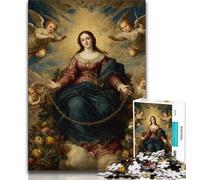 Puzzle 1000 pièces pour Adolescents et Adultes Portrait de Marie la Mère Puzzles pour Adultes, Parfait pour Les soirées de Jeux, Jouet coloré pour la Maison (Taille 38x26cm)
