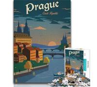 Puzzle 1000 pièces pour Adolescents et Adultes Prague, activités Amusantes à la Maison, idéal comme Cadeau pour Toute la Famille à partir de 14 Ans 38x26cm