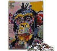 Puzzle 1000 pièces pour Adolescents et Adultes Puzzle 1000 pièces Chimpanzé Basquiat, pour Jeu éducatif, défi, Jouet, Offre en Cadeau pour Toute la Famille (50x75cm)