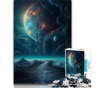 Puzzle 1000 pièces pour Adolescents et Adultes Puzzle Dream Planet 1000 pièces, Anti-Stress, Staycation Kill Time Wishlist avec Père Noël (Taille 38x26cm)