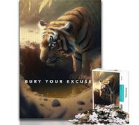 Puzzle 1000 pièces pour Adolescents et Adultes Puzzle « Enterrez Vos Excuses » pour Adolescents, Jeux éducatifs, décoration Murale, Cadeaux d'anniversaire et de Noël Uniques (Taille 38x26cm)