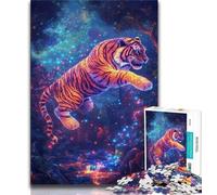 Puzzle 1000 pièces pour Adolescents et Adultes Puzzle Galaxy Tiger pour Adultes, Jeu Familial Anti-Stress, défi Difficile, adapté aux Couples (Taille 75x50cm)