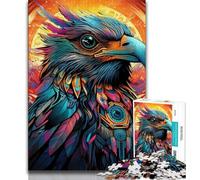 Puzzle 1000 pièces pour Adolescents et Adultes, Puzzles Aigle colorés pour Adolescents, Jouets éducatifs, Jeux Anti-Stress, Cadeaux d'anniversaire et Cadeaux Uniques (Taille 75x50cm)