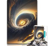 Puzzle 1000 pièces pour Adolescents et Adultes Puzzles colorés et fantastiques de Trous Noirs cosmiques pour Adultes Interaction Parent-Enfant intéressante pour réduire Le Stress 75x50cm