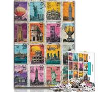 Puzzle 1000 pièces pour Adolescents et Adultes Puzzles de Collage parisiens pour Adultes Un défi Difficile à Offrir en Cadeau à Toute la Famille (38x26cm)