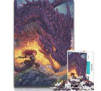 Puzzle 1000 pièces pour Adolescents et Adultes Puzzles Dragon Mystérieux pour Adultes, Parfaits pour Les soirées Jeux, Jouet coloré pour la Maison (Taille 75x50cm)