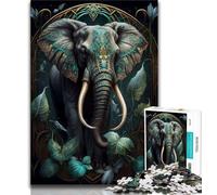 Puzzle 1000 pièces pour Adolescents et Adultes Puzzles éléphants du Monde Imaginaire pour Adolescents, Jeux éducatifs, décoration Murale, Cadeaux d'anniversaire et de Noël Uniques (Taille 75x50cm)