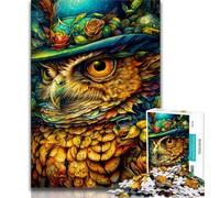 Puzzle 1000 pièces pour Adolescents et Adultes Puzzles Fantaisie Hibou pour Adolescents idéal comme Cadeau pour Toute la Famille à partir de 14 Ans 26x38cm
