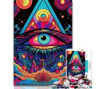 Puzzle 1000 pièces pour Adolescents et Adultes Puzzles psychédéliques pour Adultes, Parfaits pour Les soirées Jeux, Jouet coloré pour la Maison (Taille 38x26cm)