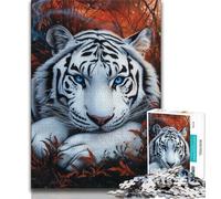 Puzzle 1000 pièces pour Adolescents et Adultes Puzzles Tigre tombé idéal comme Cadeau pour Toute la Famille à partir de 14 Ans 75x50cm