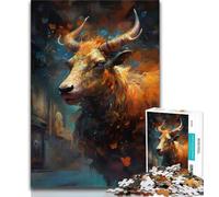 Puzzle 1000 pièces pour Adolescents et Adultes Puzzles Vache chéris pour Adultes réduction du Stress intéressante Interaction Parent-Enfant 38x26cm
