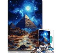 Puzzle 1000 pièces pour Adolescents et Adultes Pyramides la Nuit, Design Dynamique et Unique, expérience de Puzzle relaxante et stimulante (75x50cm)