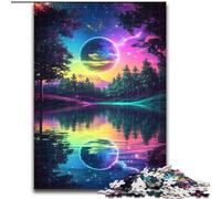 Puzzle 1000 pièces pour Adolescents et Adultes Reflet de la Lune, Jeu Familial Anti-Stress, défi Difficile, Une œuvre d'art pour Les 14 Ans et Plus (Taille 26x38cm)