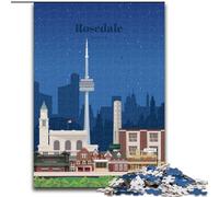 Puzzle 1000 pièces pour Adolescents et Adultes Rosedale à Toronto Activités familiales Amusantes à la Maison, Cadeau d'anniversaire, Cadeaux de Voyage, pour et 14 Ans (50x75cm) 1000 pièces