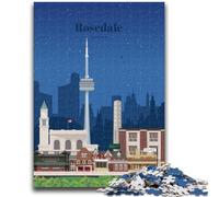Puzzle 1000 pièces pour Adolescents et Adultes, Rosedale, Toronto. Jouets éducatifs et ludiques, activités à la Maison, Cadeaux d'anniversaire et de Voyage (Taille 50x70cm).