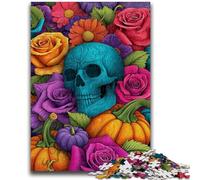 Puzzle 1000 pièces pour Adolescents et Adultes, Squelette de Citrouille, Jouets éducatifs, Anti-Stress, décoration d'intérieur Unique et Cadeaux 26x38cm
