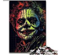 Puzzle 1000 pièces pour Adolescents et Adultes, Squelette de Clown, Jouets éducatifs, Jeux Anti-Stress, décoration Murale (Taille 26x38cm)