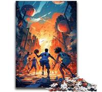 Puzzle 1000 pièces pour Adolescents et Adultes Street Basketball 1000 pièces pour Adultes, Jeu Stimulant, idéal comme Cadeau pour Toute la Famille 38x26cm