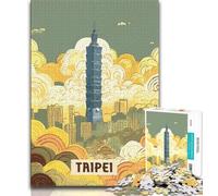 Puzzle 1000 pièces pour Adolescents et Adultes Taipei, Jeu Stimulant, idéal comme Cadeau pour Toute la Famille (38x26cm)