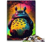 Puzzle 1000 pièces pour Adolescents et Adultes Totoro Difficile à réaliser, mais Amusant et Humoristique Cadeau d'anniversaire, Cadeaux, décoration Murale 38x26cm