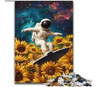 Puzzle 1000 pièces pour Adolescents et Adultes Tournesol Astronaute, Jouets éducatifs, Jeux Anti-Stress, décoration Murale (Taille 26x38cm)