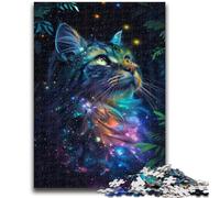 Puzzle 1000 pièces pour Adolescents et Adultes Un Beau Chat Anti-Stress, défi Difficile, décoration d'intérieur Unique et Cadeaux 50x75cm