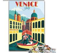 Puzzle 1000 pièces pour Adolescents et Adultes, Venise, Italie, Voyage, adapté aux Personnes de 14 Ans et Plus, Jeux éducatifs, Cadeaux du Père Noël Secret, 50x75cm