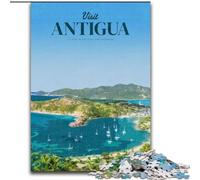Puzzle 1000 pièces pour Adolescents et Adultes Visitez Antigua Jeu intellectuel pour développer l'amour Entre Couples à partir de 14 Ans 26x38cm