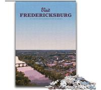 Puzzle 1000 pièces pour Adolescents et Adultes Visitez Fredericksburg Jouet éducatif et décompressant Cadeau d'anniversaire, décoration Murale 75x100cm