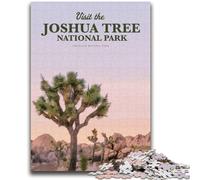 Puzzle 1000 pièces pour Adolescents et Adultes Visitez Joshua Tree Puzzles pour Adolescents Cadeau Amusant et activité pour la Maison Jouet pour Les Jours de Pluie (26x38cm)