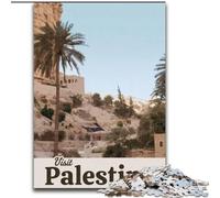 Puzzle 1000 pièces pour Adolescents et Adultes Visitez la Palestine Soulagement du Stress Défi Difficile Chaque pièce est Unique Jeu Familial Stimulant et Amusant (50x75cm) 1000 pièces