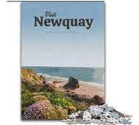 Puzzle 1000 pièces pour Adolescents et Adultes Visitez Newquay Soulagement du Stress Défi Difficile Chaque pièce est Unique - Jeu Familial Amusant et Stimulant (26x38cm) 1000 pièces
