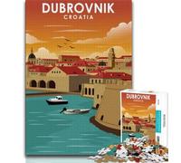 Puzzle 1000 pièces pour Adolescents et Adultes, Voyage à Dubrovnik, Croatie, Design Dynamique et Unique, expérience de Puzzle relaxante et stimulante (38x26cm)