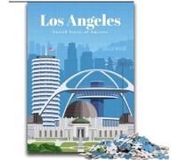 Puzzle 1000 pièces pour Adolescents et Adultes Voyage à Los Angeles, adapté aux Personnes de 14 Ans et Plus Jeux éducatifs Cadeaux du Père Noël Secret 75x100cm