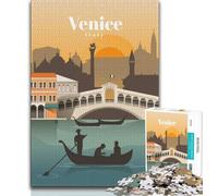 Puzzle 1000 pièces pour Adolescents et Adultes Voyage à Venise, Un défi Difficile et Anti-Stress, idéal comme Cadeau pour Toute la Famille (75x50cm)
