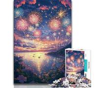 Puzzle 1000 pièces pour Adolescents et Adultes, Vue sur Les Feux d'artifice, Design Dynamique et Unique, expérience de Puzzle relaxante et stimulante (75x50cm)