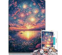 Puzzle 1000 pièces pour Adolescents et Adultes, Vue sur Les Feux d'artifice, Jeu éducatif Familial, décoration Murale, Cadeaux d'anniversaire et de Noël Uniques (75x50cm)