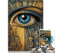 Puzzle 1000 pièces pour Adolescents et Adultes Yeux psychédéliques, Design Vibrant et Unique Expérience de Puzzle relaxante et stimulante (75x50cm)